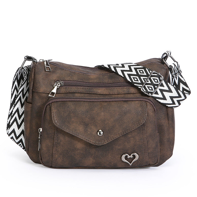 Flip Simple Large Capacity Shoulder Messenger Bag for Women – PU Leather Crossbody Tote