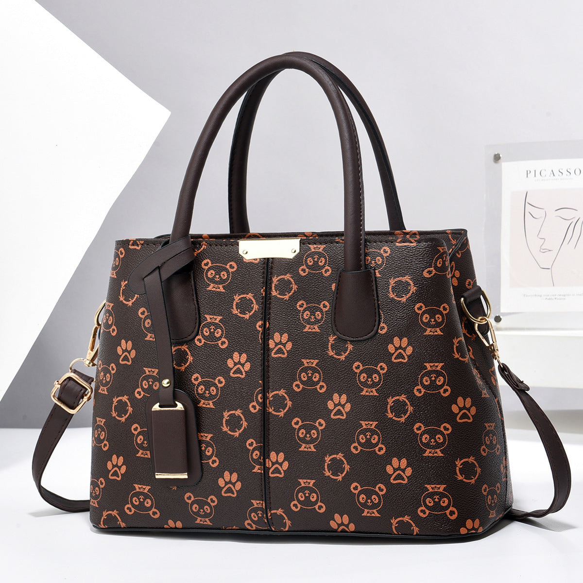 Women PU Leather Handbag – Large Capacity Tote Shoulder Bag, Fashion Square Crossbody Purse for Daily Use