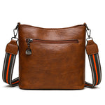 European American Simple Versatile Bucket Bag – Soft PU Leather Shoulder Handbag for Women