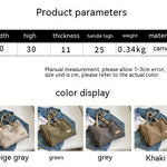 Women’s Canvas Shoulder Tote Bag – Large Casual Handbag with Contrast Stitching, Daily Travel and Work Bag