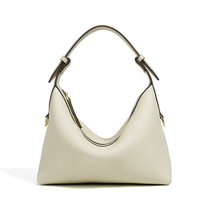 Genuine Leather Women’s Crossbody Bag – Soft Cowhide Dumpling Shape Shoulder Bag for Daily Use
