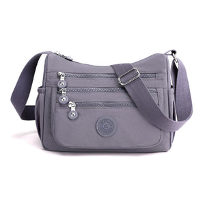 Nylon Crossbody Cloth Bag for Women – Large Capacity Multi-Compartment Lightweight Shoulder Bag