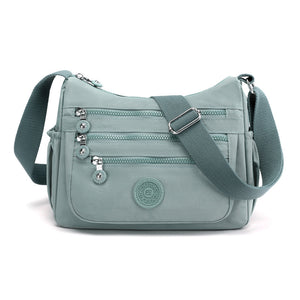 Nylon Crossbody Cloth Bag for Women – Large Capacity Multi-Compartment Lightweight Shoulder Bag