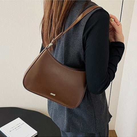 Underarm Bag Retro Women's Crossbody Bag – Soft PU Leather Shoulder Handbag in Classic Colors