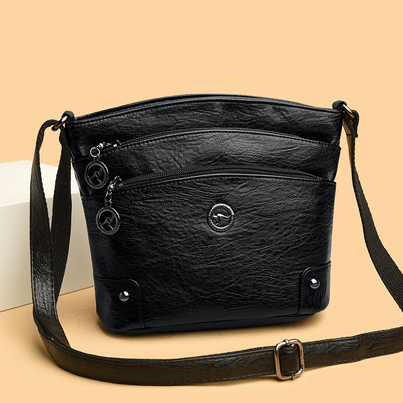 Tote Large Capacity Fashion PU Shoulder Bag – European and American Style Portable All-match Handbag for Women