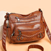 New Fashion Large Capacity Knitted Messenger Bag – Soft PU Leather Crossbody for Women
