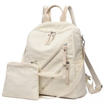 Simple Street Trendy Women’s Backpack – Large Capacity Corduroy Casual Bag for Daily, School & Travel Use