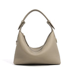Genuine Leather Women’s Crossbody Bag – Soft Cowhide Dumpling Shape Shoulder Bag for Daily Use