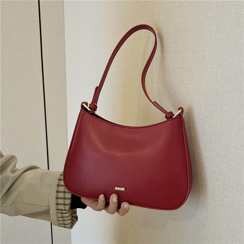 Underarm Bag Retro Women's Crossbody Bag – Soft PU Leather Shoulder Handbag in Classic Colors
