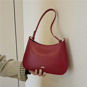 Underarm Bag Retro Women's Crossbody Bag – Soft PU Leather Shoulder Handbag in Classic Colors