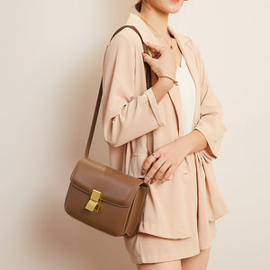 Women’s Retro Leather Shoulder Messenger Bag – Classic Crossbody Handbag for Daily Use, Vintage PVC Tote