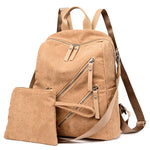 Simple Street Trendy Women’s Backpack – Large Capacity Corduroy Casual Bag for Daily, School & Travel Use