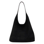 Women’s One-Shoulder Underarm Bag – Large Capacity Suede Tote, Simple Solid Color Casual Commuter Handbag