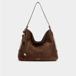 Autumn Winter Vintage Deerskin Velvet Tote – Large Capacity Crossbody Shoulder Bag for Women