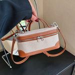 Fashion Small Square Bag for Women – Retro Canvas Shoulder Bag, Portable Casual Handbag for Daily Use