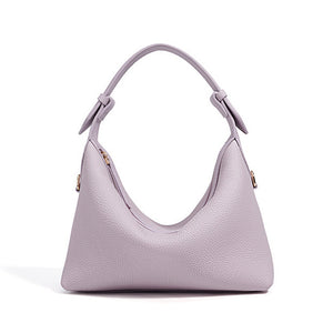 Genuine Leather Women’s Crossbody Bag – Soft Cowhide Dumpling Shape Shoulder Bag for Daily Use