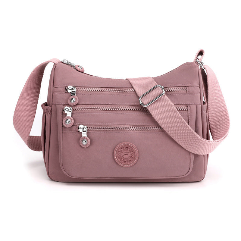 Nylon Crossbody Cloth Bag for Women – Large Capacity Multi-Compartment Lightweight Shoulder Bag