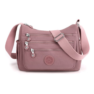 Nylon Crossbody Cloth Bag for Women – Large Capacity Multi-Compartment Lightweight Shoulder Bag