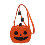 Funny Pumpkin Halloween Crossbody Bag – Cute PU Shoulder Bag for Women