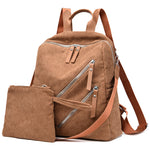 Simple Street Trendy Women’s Backpack – Large Capacity Corduroy Casual Bag for Daily, School & Travel Use