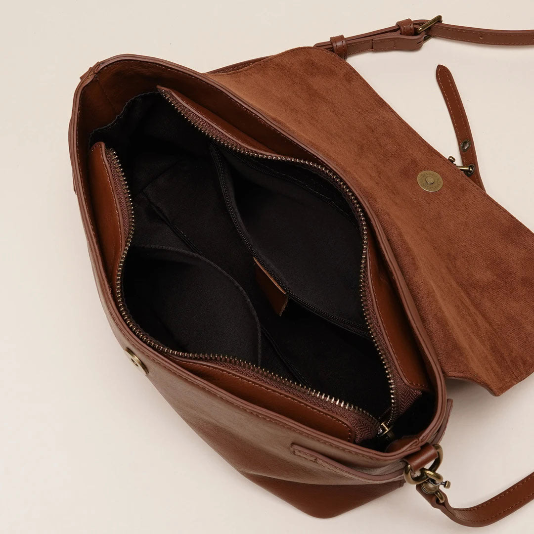 Leather Solid Color Large Capacity Shoulder Crossbody Bag – Genuine Cowhide Soft Everyday Tote