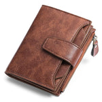 New Casual Soft Leather Ladies Wallet - Anti-Theft RFID Microfiber Retro Style