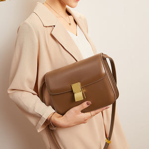 Women’s Retro Leather Shoulder Messenger Bag – Classic Crossbody Handbag for Daily Use, Vintage PVC Tote