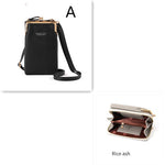 Fashion Lychee Pattern Crossbody Bag - Solid Color PU Leather Diagonal Shoulder Bag