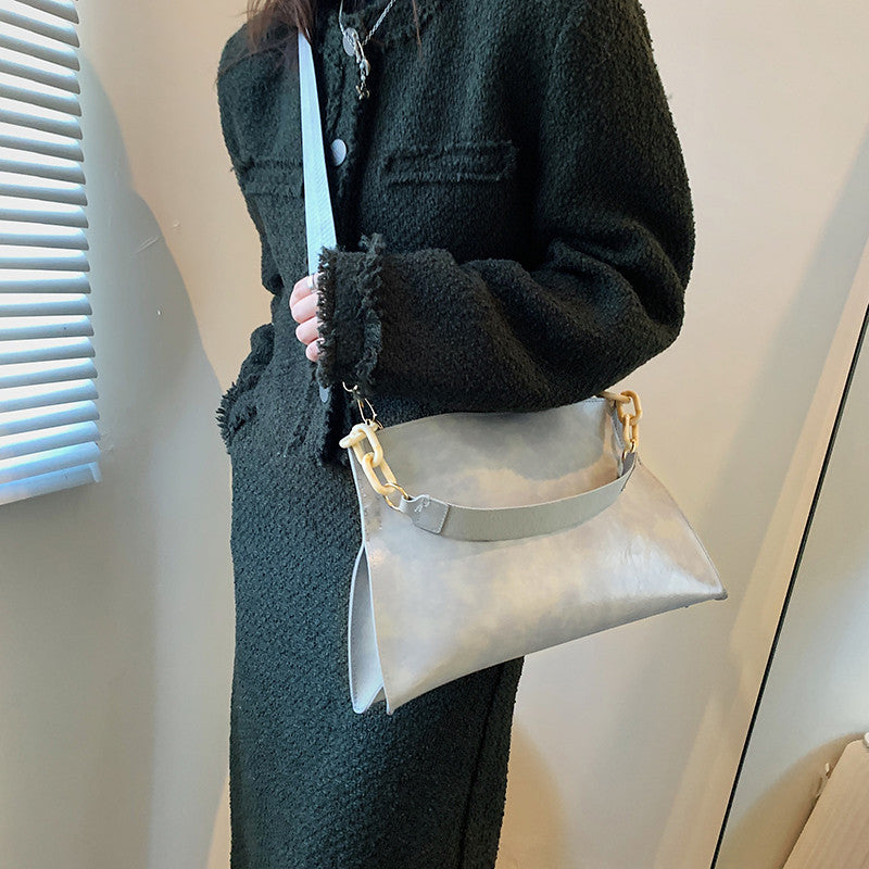 Retro Fashion Trend Large Capacity Crossbody Bag for Women – Casual PU Leather Shoulder Tote