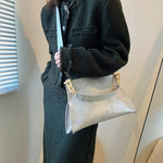 Retro Fashion Trend Large Capacity Crossbody Bag for Women – Casual PU Leather Shoulder Tote
