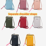 Fashion Lychee Pattern Crossbody Bag - Solid Color PU Leather Diagonal Shoulder Bag