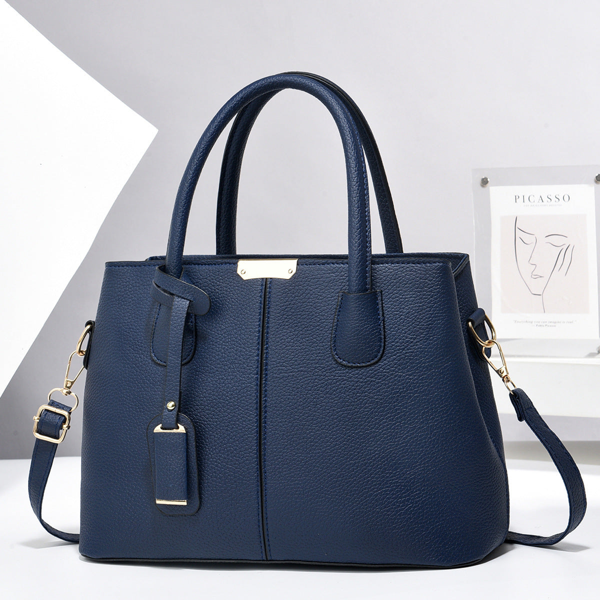 Women PU Leather Handbag – Large Capacity Tote Shoulder Bag, Fashion Square Crossbody Purse for Daily Use