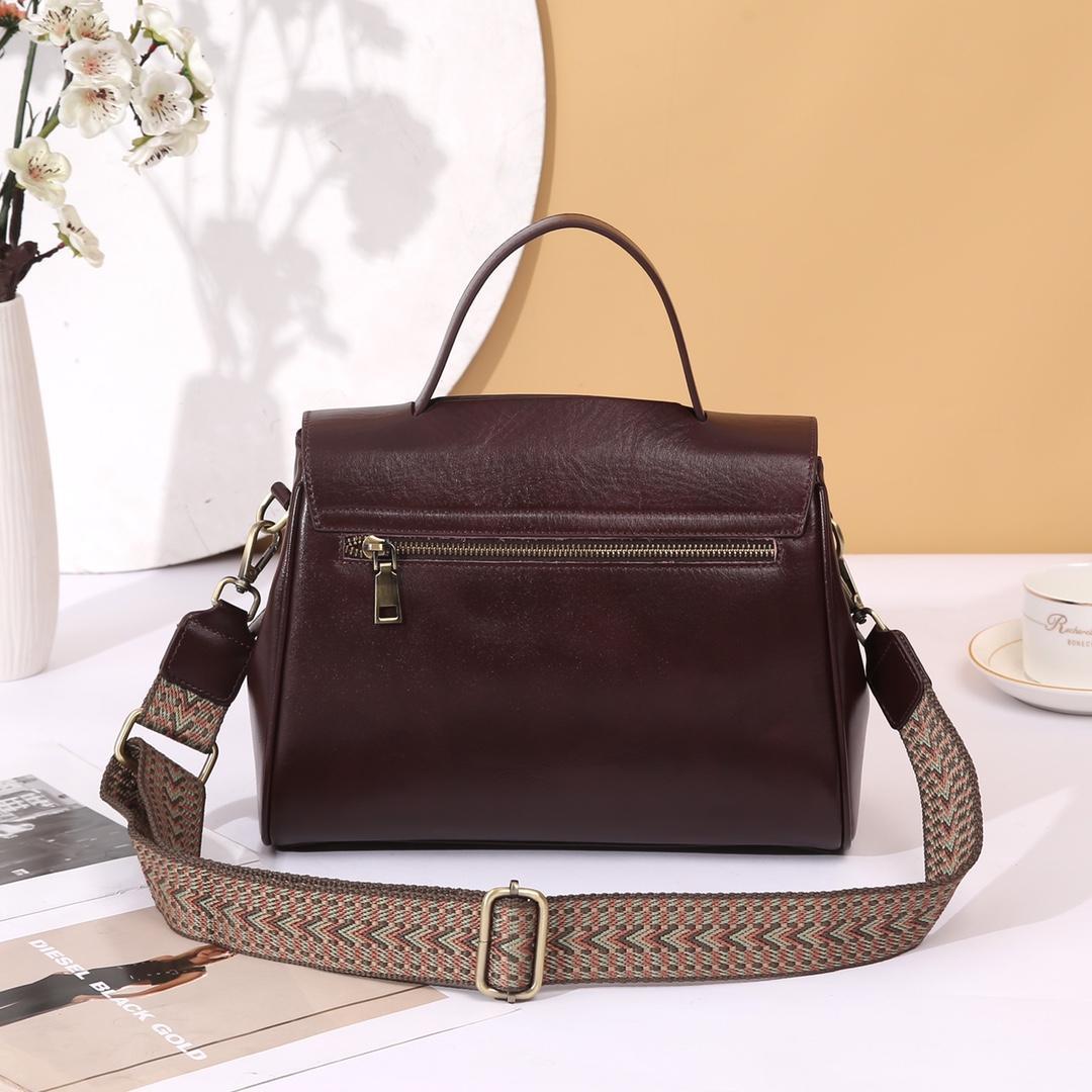 Tote Large Capacity Portable Fashion Shoulder Bag – Genuine Leather All-match Handbag for Women