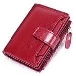 New Casual Soft Leather Ladies Wallet - Anti-Theft RFID Microfiber Retro Style
