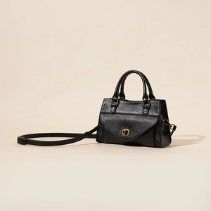 First Layer Leather Women’s Shoulder Crossbody Bag – Genuine Cowhide All-match Solid Color Casual Tote