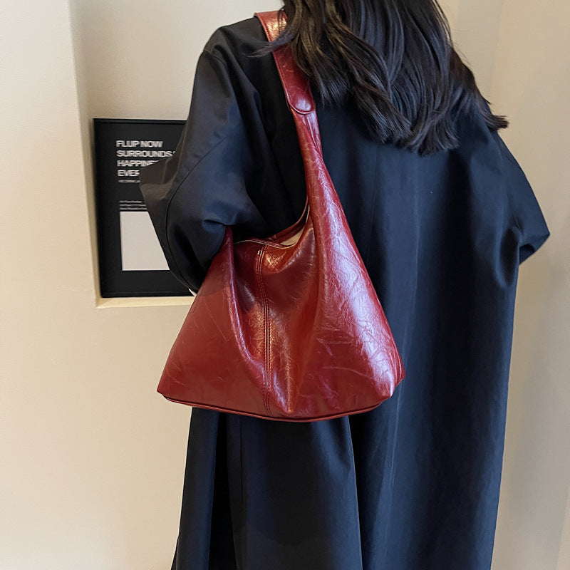Women’s 2PCS PU Leather Composite Bag – Fashion Shoulder Tote with Clutch, Large Capacity Casual Hobo Handbag