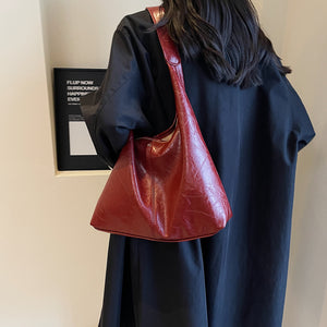 Women’s 2PCS PU Leather Composite Bag – Fashion Shoulder Tote with Clutch, Large Capacity Casual Hobo Handbag