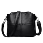 Retro Ladies Small Bucket Bag – Simple Leisure PU Leather Shoulder Bag with Multilayer Storage
