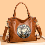 Retro Chinese Style Soft Bread Shoulder Bag – Elegant PU Leather Crossbody in Brown or Black