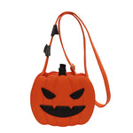 Funny Pumpkin Halloween Crossbody Bag – Cute PU Shoulder Bag for Women