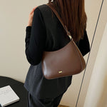Underarm Bag Retro Women's Crossbody Bag – Soft PU Leather Shoulder Handbag in Classic Colors