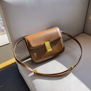 Women’s Retro Leather Shoulder Messenger Bag – Classic Crossbody Handbag for Daily Use, Vintage PVC Tote