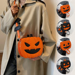 Funny Pumpkin Halloween Crossbody Bag – Cute PU Shoulder Bag for Women