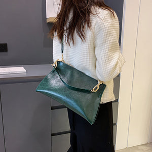 Retro Fashion Trend Large Capacity Crossbody Bag for Women – Casual PU Leather Shoulder Tote