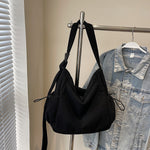 Corduroy Tote Women’s Large Capacity Bag – Simple Soft Shoulder Messenger Bag for Daily Use