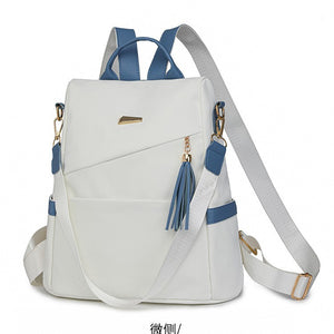 Women’s Oxford Cloth Backpack – Stylish Anti-Theft PU Travel Bag, Casual Double Shoulder Schoolbag for Girls