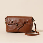 Leather Solid Color Large Capacity Shoulder Crossbody Bag – Genuine Cowhide Soft Everyday Tote